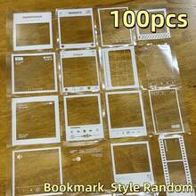 20/40/100/200个透明相框书签套 - 透明塑料页，适用于剪贴簿、压花、照片展示 - 兼容相框、日记本、礼品制作 - 档案级保存（20、40、100个可选），留住回忆，艺术展示，坚固耐用，手工必备，日记本收纳袋 - 彩色 - 查看 9