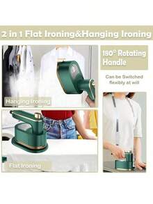 Portable Handheld Clothing Steamer, Ten Seconds Fast Ironing, Compact Design, Flat Hanging Dual-Use Clothing Fabric Wrinkle Remover, Suitable For Travel, Home And Office Use - Xem 4