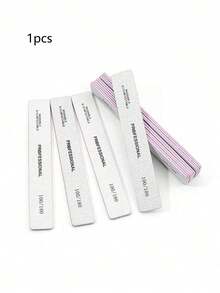 20pcs Rectangular Nail Files, 100/180 Grit Double-Sided Sandpaper Nail Files, Washable And Reusable, Suitable For Natural Nails And Acrylic Nails, For Home And Salon Use. Nail Care Products, Nail Tools, Nail Art Tools, Back To School Supplies, Manicure, Nail Tools (Applicable To Nail Stickers) - White - View 12