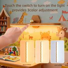 1个木纹旋转灯，镜前灯，触摸开关，暖光、白光、自然光三种模式可选，LED灯，室内照明，仙女灯，可旋转，橱柜灯，适用于卧室、厨房、客厅，可用作阅读灯、床头灯、家具装饰、室内照明。 - 木紋旋轉燈 - 查看 14