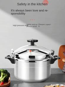 High Pressure Aluminum Alloy Pot, Large Capacity Soup Pot, Multi-Function Stew Pot, Suitable For Gas Stove, Anti-Explosion Pressure Cooker