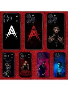 Funda de teléfono A- Rapper compatible con 17,16,15,14,13,12,Pro,Max,Plus,E,SE4,Air,Mini, cubierta suave negra, funda compatible con funda  17 pro max, funda  17 pro, funda  17, funda  16, funda  16 pro max, funda  15. - Z3 - Ver 3