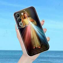 Funda de Teléfono Brillante con Figura Religiosa Compatible con Vivo Y02S Y03T Y04 Y16 Y17S Y18 Y19S Y20 Y21 Y22 Y27 4G 5G Y28S Y29 4G Y29S Y33S Y35 Y36 Y39 Y100 4G Y200 V27 V29E V29 Lite V30 V30E V40 V40 Pro V50 V50 Lite Funda de Teléfono Transparente de Dibujos Animados Nuevo Estilo Divertido a Prueba de Golpes Cobertura Completa TPU Funda Protectora Simple Moda a Prueba de Golpes Carcasa Suave Personalizada Creativa - Colores mixtos - Ver 6