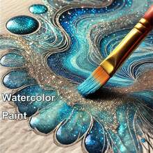 24色珠光水彩颜料套装 - 色彩鲜艳的实心包装，适用于中国画、唐卡书法和色彩丰富的艺术创作，适合专业艺术用途。