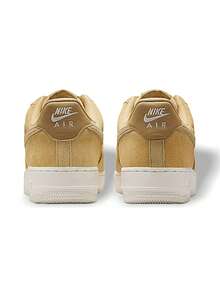 Nike Giày thể thao Air Force 1 07 Super Normal dành cho nữ, thoáng khí, thấm hút mồ hôi, nhẹ, độ đàn hồi tốt, logo trơn, dễ giặt, đa năng, hàng ngày, màu nâu nhạt HJ5336-700 - Màu vàng nâu nhạt - Xem 4