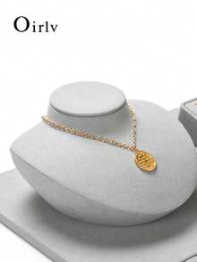 Oirlv 1 件套时尚灰色珠宝展示架，适用于商店橱窗展示项链、胸像、手表、戒指、耳环、手镯等装饰摆件 - 灰色 - 查看 3