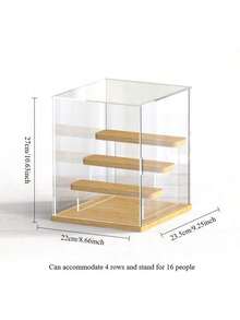 1 Acrylic Display Cabinet - Transparent Display Rack, Display Case, Display Box, Mini Handicraft Toy And Doll Decorative Storage Box, Suitable For Home, Dormitory, School, And Office - 無色 - 查看 3