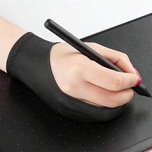 Painting Gloves Painting Anti-Fouling Anti-Wear Anti-Sweat Anti-Dirty Sketch Oil Painting Two-Finger Art Cosplay - Black - View 3