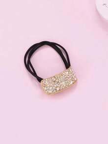 Women Rhinestone Decor Glamorous Hair Tie For Hair Decoration Party Ponytail Holders Hair Elastics Hair Rubber Bands Scrunchies Hair Rope Elastic Hair Tie Hair Accessories Head Accessories Elastic Band Beauty Home Bedroom Decor - Silver - View 11