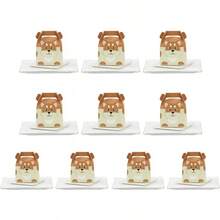 Bolsas De Regalos De Fiesta De León - Lindas Cajas De Dulces De León Para Cumpleaños Con Tema De La Jungla (MARRÓN,M) - Perro - Ver 10