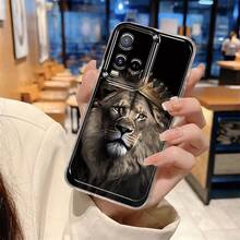 Funda Corona de León para Vivo Y15s Y01 Y02A Y16 Y17S Y20 Y22 Y22s Y27 Y28 Y30 Y35 Y35+ Y36 Y53 Y29 V50 Y29s Y04 Funda Transparente para Teléfono Y77t Y78 Y91 Y95 Y100 Nueva Funda Espacial iQOO U3x Estándar Protección Completa Funda iQOO U1x Sensación Premium Funda Suave a Prueba de Golpes iQOO U1 - Colores mixtos - Ver 3