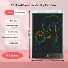 Tableta de escritura LCD de 8.5/10/12 pulgadas, pizarra de dibujo reutilizable adecuada para el hogar, la escuela y la oficina, bloc de notas para escritura y bocetos borrables, herramienta educativa para escritura y dibujo creativos, regalo del Día de San Valentín (adecuado para adultos y estudiantes), regalo de vuelta a clases - Multicolor - Ver 5