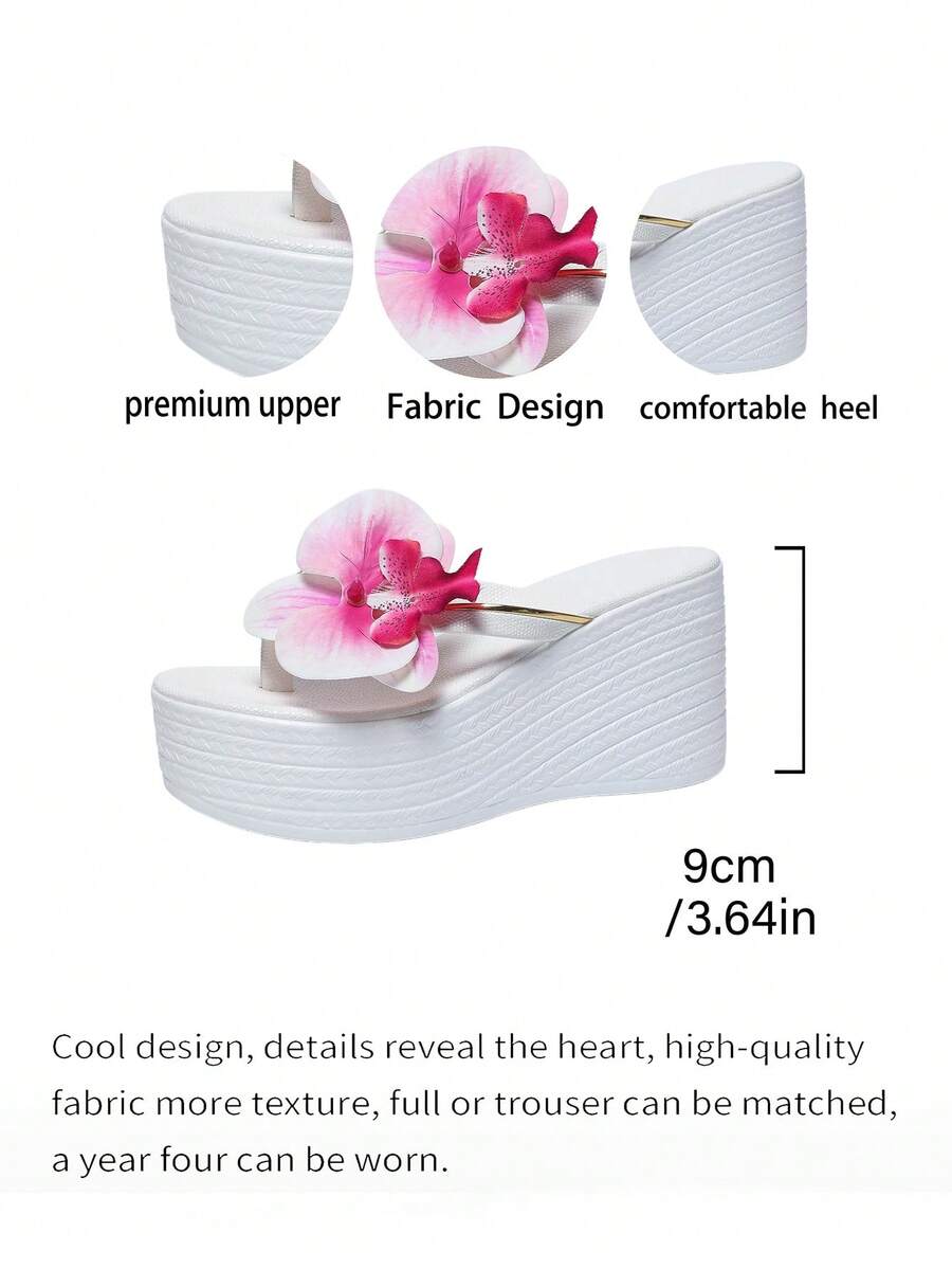 Women's Wedge Platform Preppy Bohemian Bow Casual Holiday Fashion Sandals - White - View 1