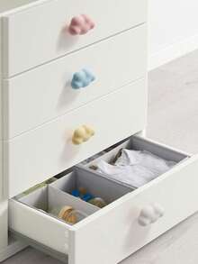 1个创意星星、云朵、月亮卡通陶瓷橱柜旋钮/拉手，适用于儿童房衣柜、抽屉