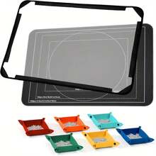 1pc Foldable Puzzle Mat, Puzzle Felt Board With Piece Tray And Dust Cover, Puzzle Accessory Holder, Holds Up To 1000 Pieces