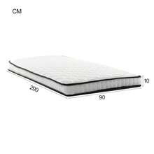 Spring Mattress, Dimensions: 90 * 200 Cm, Thickness: 10 Cm, Firmness: H3, With Ergonomic Modules And Lumbar Support; Rollable Mattress. - White - View 7