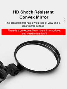 2pcs Bike Mirror 360°Degree Adjustable Rotatable Handlebar Mirror Wide Bycicle Accessories Cycling Rear View Mirror,Bicycle Folding Adjustable Rearview Mirror, Circular Wide-Angle
