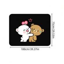 1pc Cute Bear Print Car Trunk Mat, Vehicle Floor Mat, Women's Car Mat, Car Protective Mat, Anti-Slip Car Mat, Car Pet Mat, Suitable For Most Car Models, Car Interior Accessories, Car Interior, Essential Car Accessory For Women - Multicolor - View 7