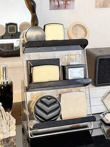 1pc Desktop Makeup Organizer, Jewelry Storage Rack, Minimalist & Fashionable Makeup Brush, Lipstick Holder, Vanity Makeup Organizer, 2-In-1 Jewelry & Cosmetic Storage Rack, Bathroom Countertop Organizer, Necklace & Bracelet Display Stand - Multicolor - View 8