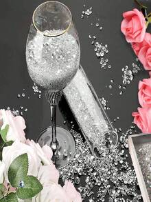 200/500/1000pcs Acrylic Diamonds, 6mm Clear Crystals Gems Table Scatter Gemstones For Decoration Wedding Party Birthday Bridal Shower Vase Fillers