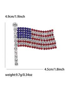Broches de Lujo Bandera Americana, Halcón y Dama Libertad - Pines de Elementos de EE. UU. para Mujeres Unisex Accesorios de Banquete/ Regalos de Insignias para Fiestas de Amigos - elementos americanos - Ver 3
