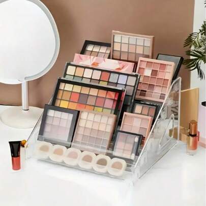 Transparent Acrylic Multi-Layer Perfume And Cosmetics Storage Box - Transparent Tiered Storage Box, Suitable For Vanity, Bathroom Countertop, Dressing Table - Durable Plastic Freestanding Cosmetic Display Rack, Space-Saving Design, No Assembly Required, Height Less Than 68.58cm, Holds Perfume, Cologne, Essential Oils And Skincare, Perfume Storage Box, Fashionable Design, Sturdy Structure, Home Storage Box