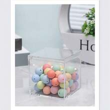 Acrylic Box Clear Boxes With Lid For Display Small Acrylic Square Cube Jewelry Storage Boxes Party Decorative Box,3.4x3.4x3.4Inch - 3,4x3,4x3,4 inch - Xem 5