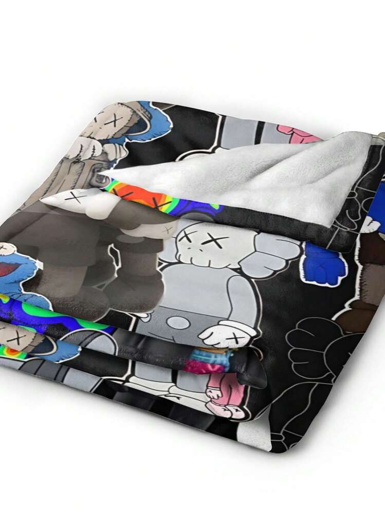 Kawss Kawaii Kaw  Blanket Flannel Blanket, Super Comfortable Winter Warm Blanket Summer Air Conditioning Blanket, Soft And Light Bed Sofa Decoration, Not Easy To Shed, Machine Washable - 黑色 - 查看 5
