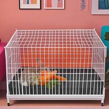 Guinea Cage Liner, de la Jaula de Conejito - Linero de de Ropa de Cama de Conejito Lavable - Accesorios de Jaula Antideslizantes para Ardillas, Animales pequeños, hámster, Chinchilla, Erizo - 105*69*11cm - Ver 7