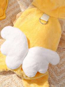 可爱宠物新款秋冬轻便保暖服，蜜蜂主题设计，时尚按扣，适合遛狗穿着，狗狗保暖撞色设计，适合所有犬种和猫咪，遛狗外套，幼犬必备，遛狗和远足必备。 - 黃色 - 查看 10