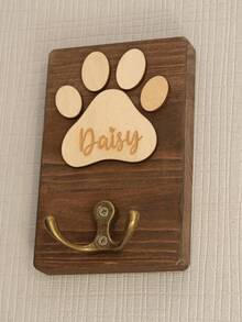 Personalized Wooden Dog Leash Hanger, Dog Leash Storage Rack, Handmade Dog Tag, Dog Leash Holder, Wooden Sign, Holiday Calendar