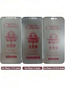 CASECOPS 2 Buah Pelindung Layar Privasi Matte Keramik. Kompatibel dengan iPhone 17 Pro Max/17 Pro/17/16 Pro Max/16/15 Pro/14/13/12/11/X/E/Plus/Mini Series. Film Lembut Anti-Intip 28° dengan Lapisan Nano Fleksibel 360°, Cakupan Penuh 99,9%, Pas Tanpa Sambungan dari Ujung ke Ujung, Anti Sidik Jari, Anti Minyak, Tepi Halus, Potongan Presisi, Mendukung Face ID Dynamic Island & Ramah Kamera Depan. - 2 lembar - View 11