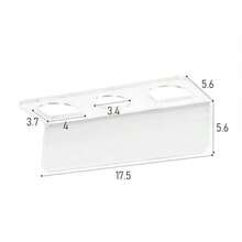 Bathroom Comb Holder, Wall-Mounted Vanity Organizer Rack, No Drill Shaver Razor Storage Shelf - White - View 7