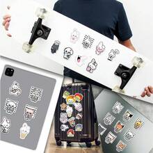 80 piezas de dibujos animados, autoadhesivos, reutilizables, de forma irregular, adecuados para álbumes de recortes, portátiles, coches, botellas de agua, teléfonos móviles - colores mixtos, compatibles con superficies de plástico, regalo perfecto - Multicolor - Ver 7