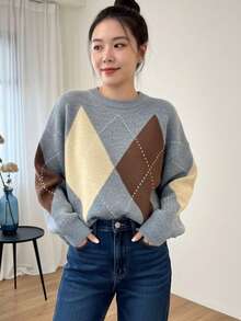 Pulls pour femmes - Gris foncé - Voir 2