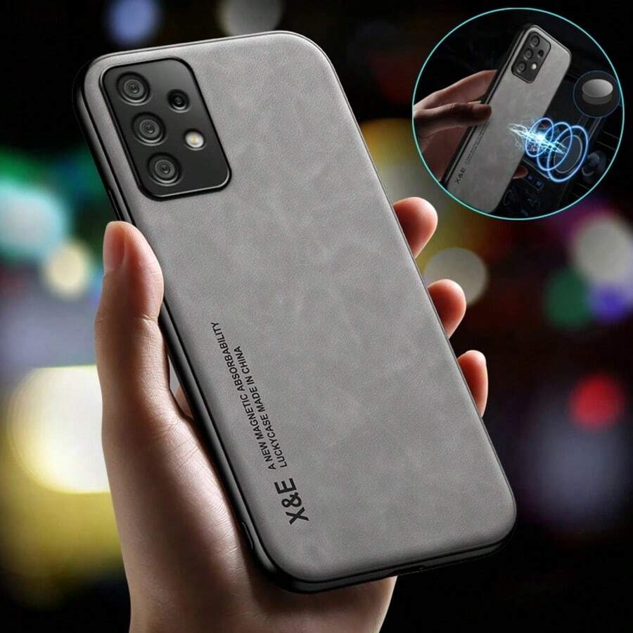 奢华真皮手机壳，带金属支架，适用于三星S25 FE、S24、S23 Ultra、S24 FE、A17、A16、A15、A56、A55、A36、A35 5G，也兼容 17 Air、16、15、14、13、12、11 Pro Max Plus，国际版，非国内版。