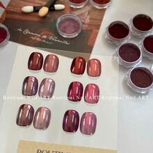 红色圣诞美甲铬粉：镜面金属质感DIY美甲，节日美甲颜料。 - 彩色 - 查看 4