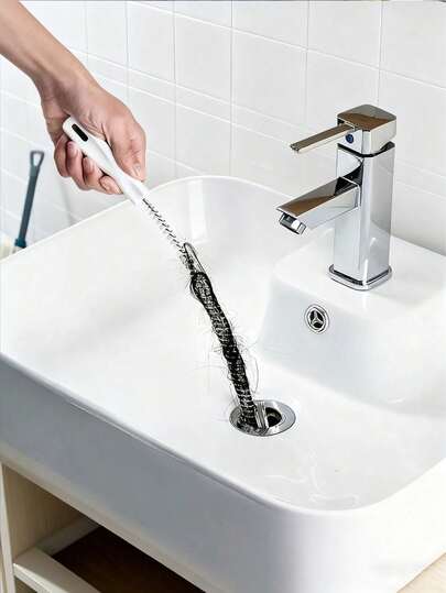 1 pieza Juego de herramientas para limpiar desagües, incluye limpiador de desagües, herramienta para eliminar cabello, removedor de obstrucciones de desagüe de ducha, abre desagües de fregadero, atrapador de cabello para desagüe, removedor de desagüe de fregadero, dragador de tuberías, varilla de limpieza de desagües, dragador de tuberías, herramienta para eliminar cabello, para fregadero de cocina y bañera, abre desagües de fregadero, atrapador de cabello para desagüe, herramienta de limpieza de desagüe de inodoro, apto para ducha, fregadero de cocina, bañera, baño, accesorios de baño