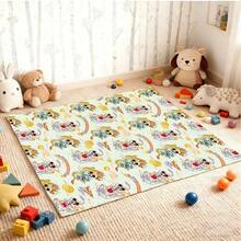 1pc Mickey Mouse And Chinese Dragon Pattern Blanket,Cartoon Character Print Blanket,Cute Cartoon Blanket,Cartoon Blanket Fluffy,Camping Blanket,Christmas Present Modern Fashion Gift Suitable For Home Bedroom Bed Sofa Office Lunch Break Cover Picnic Blanket - 彩色 - 查看 3