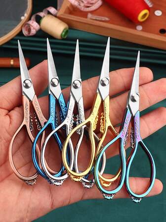 1把刺绣剪刀，不锈钢小剪刀，毛线剪刀，DIY刺绣、工艺、针线活、艺术创作及日常使用工具