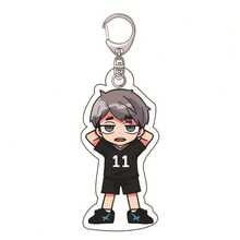 BOOMCOMIC 1pc/4pcs Cute Volleyball Team Character Acrylic Keychain - Hinata Shoyo, Kageyama Tobio, Tsukishima Kei, Sawamura Daichi, Sugawara Koushi, Cute Pendant, Unisex, Suitable For Backpacks, Keys, Car Decor, Fan Gifts, Y2K Fashion, Durable, Lightweight, Vivid, Double-Sided Printing, High-Definition Material, Creative Accessory, Everyday Use, Party Decor, Collection - Multicolor - View 10