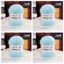 4 Skeins, 400g High Quality Snowflake Yarn, 3mm Knitted & Cashmere Blend Soft Yarn For DIY Sweater, Scarf, Hat Knitting