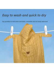 二合一儿童斗篷，加厚防风毯，婴儿车罩，婴儿背带挡风罩，适合秋冬季节使用 - 彩色 - 查看 4