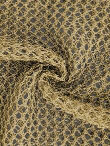 Women's V-Neck Solid Color Hollow Semi-Sheer Lace-Up Casual Short Sleeve Knit Cardigan, Suitable For Vacation And Travel