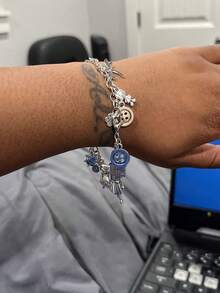 1pc Cora Line Inspired Charm Ghost Funny Bracelet Jewelry, Suitable For Daily Wear - Antique Silver - View 3