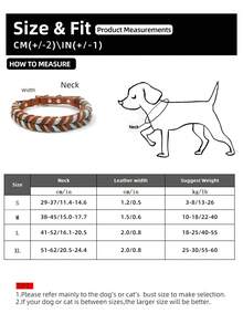 1pc Handmade Braided Genuine Leather Pet Collar, Suitable For Medium To Large Dogs, Multifunctional Leash
