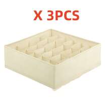 3件套抽屉分隔收纳架，20格衣柜收纳架和袜子收纳架，可收纳袜子、手帕、领带、腰带（灰色） - 灰色 - 查看 14