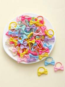 50条/包超可爱婴儿彩色弹力发带，适合所有季节的婴儿