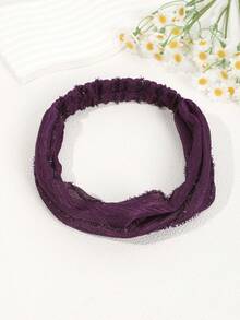 1件手工钩编发带，镂空编织发饰，波西米亚风甜美日常及假日造型夏季沙滩发带 - 彩色 - 查看 7