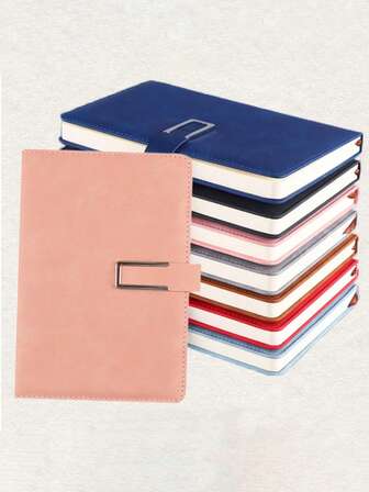 A5复古风格硬面笔记本 - 防水仿皮封面，磁扣设计，是大学和办公室记笔记的理想之选